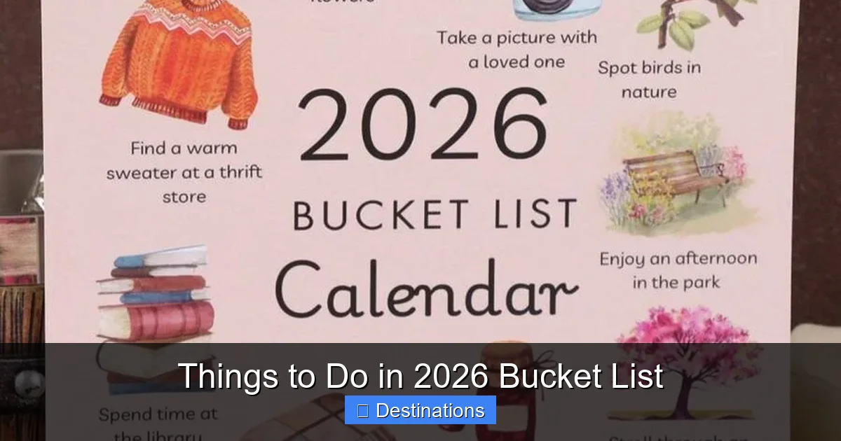 Things to Do in 2026 Bucket List