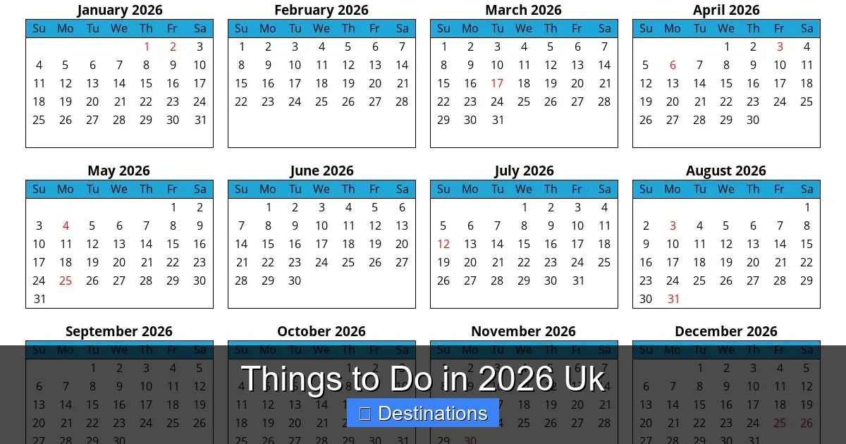 Things to Do in 2026 Uk