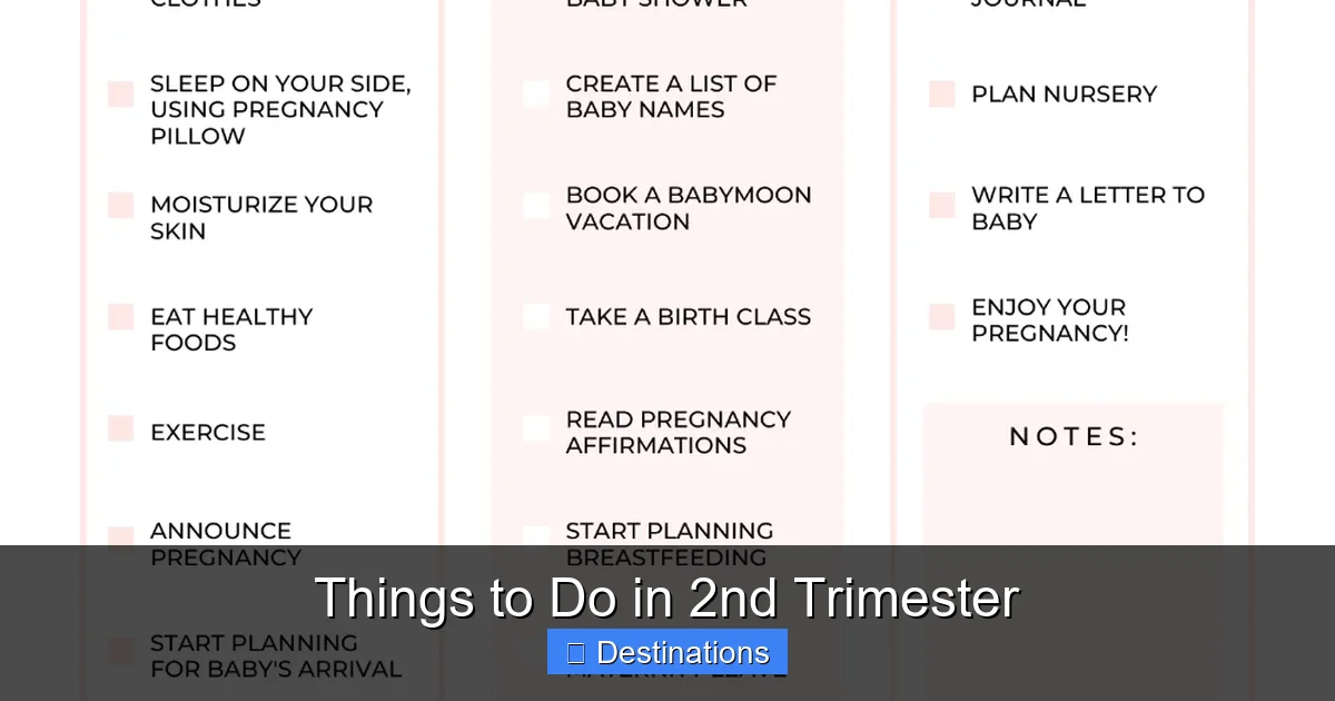 Things to Do in 2nd Trimester