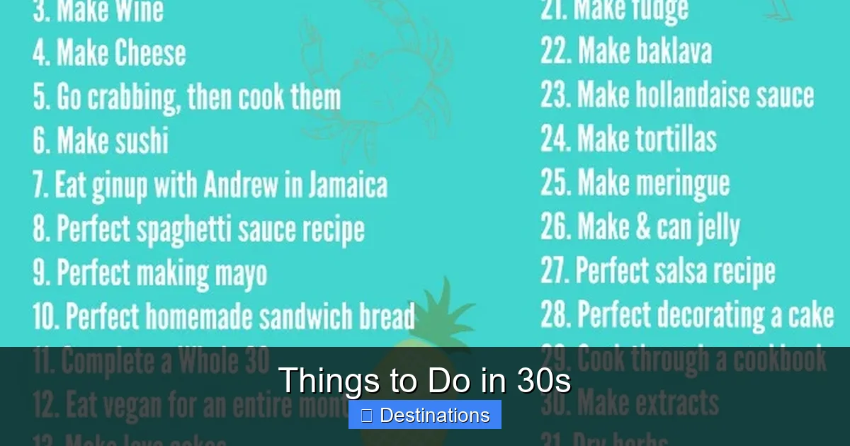 Things to Do in 30s