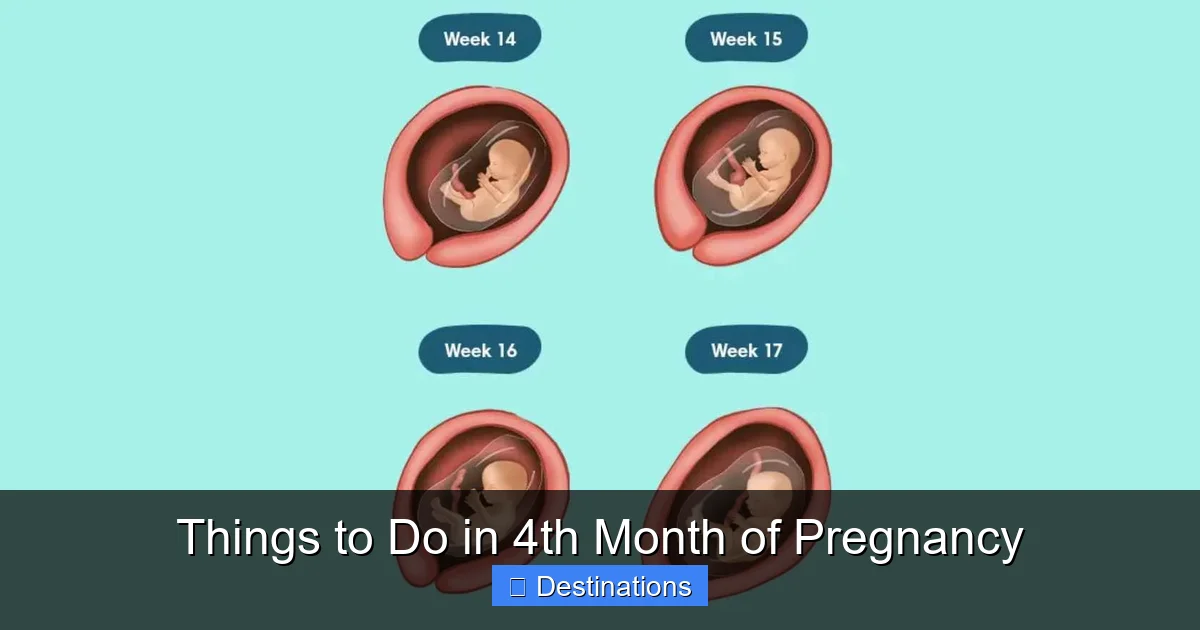 Things to Do in 4th Month of Pregnancy