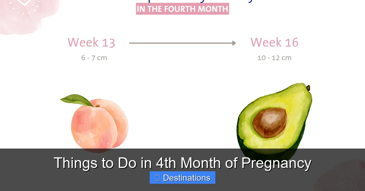 Things to Do in 4th Month of Pregnancy