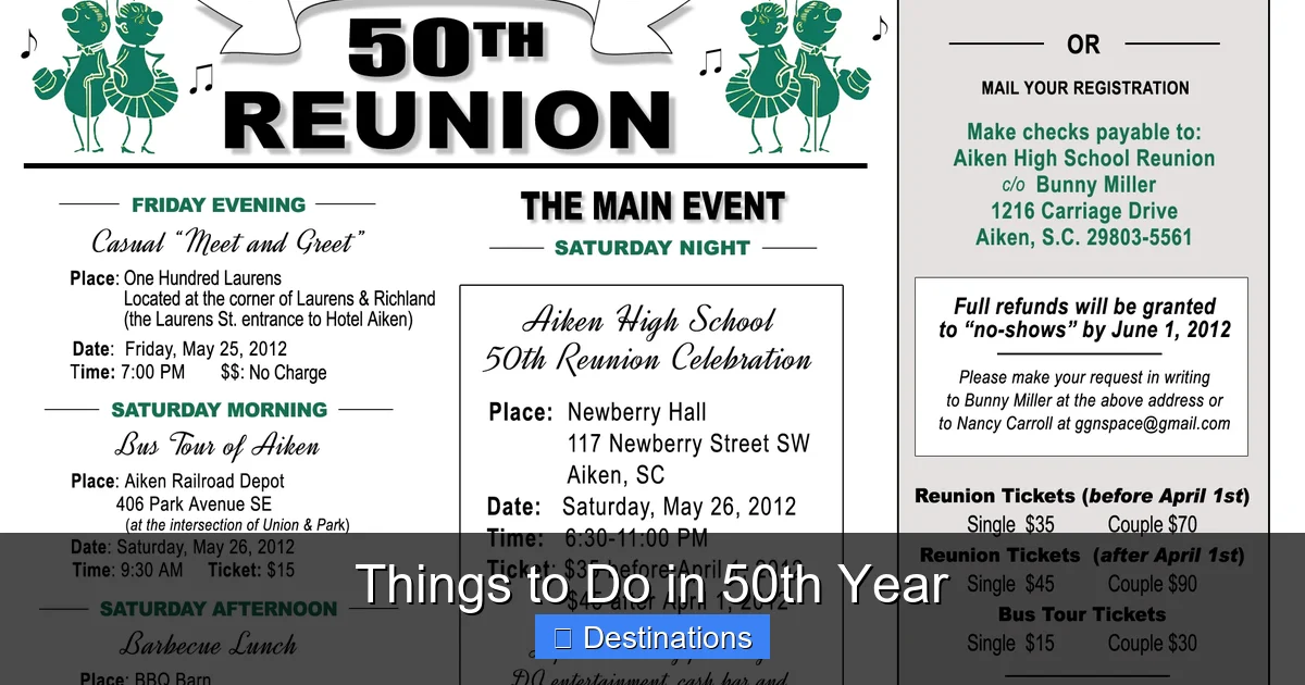 Things to Do in 50th Year