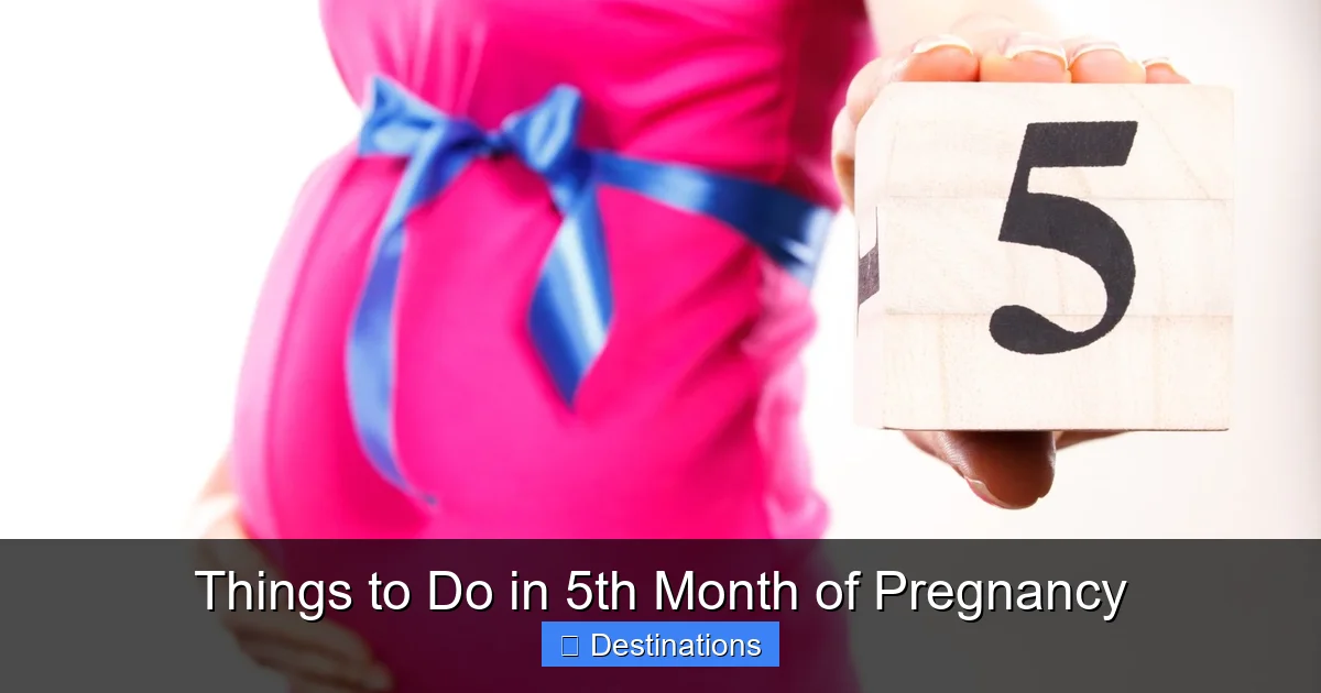Things to Do in 5th Month of Pregnancy