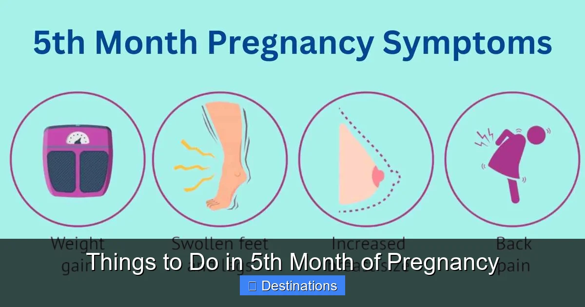 Things to Do in 5th Month of Pregnancy