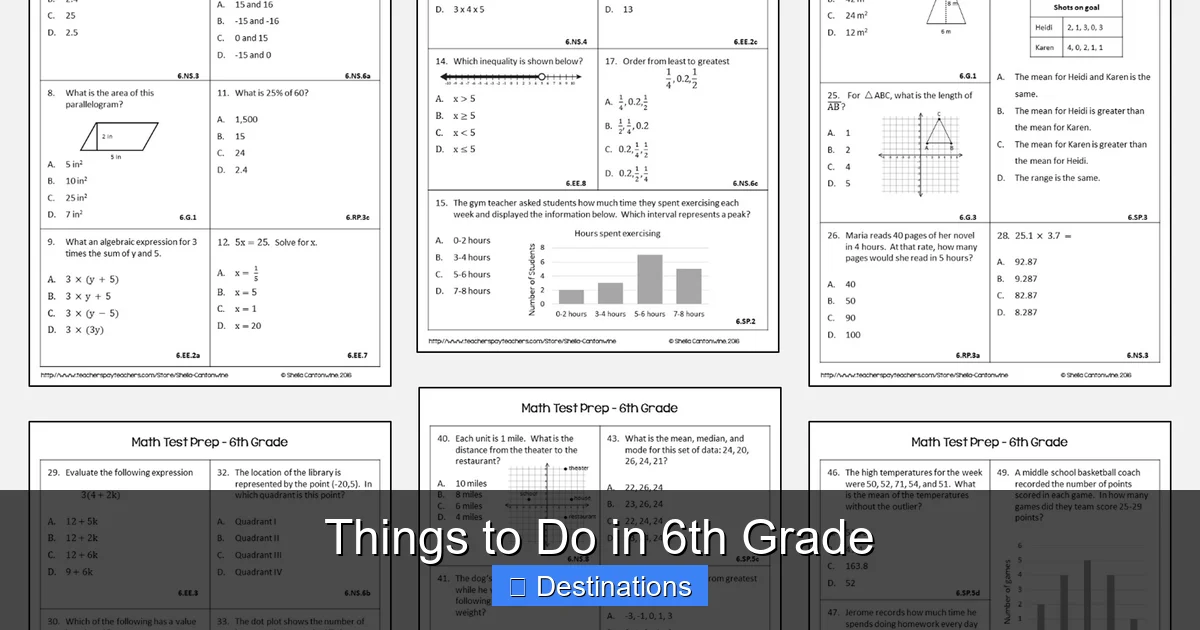 Things to Do in 6th Grade