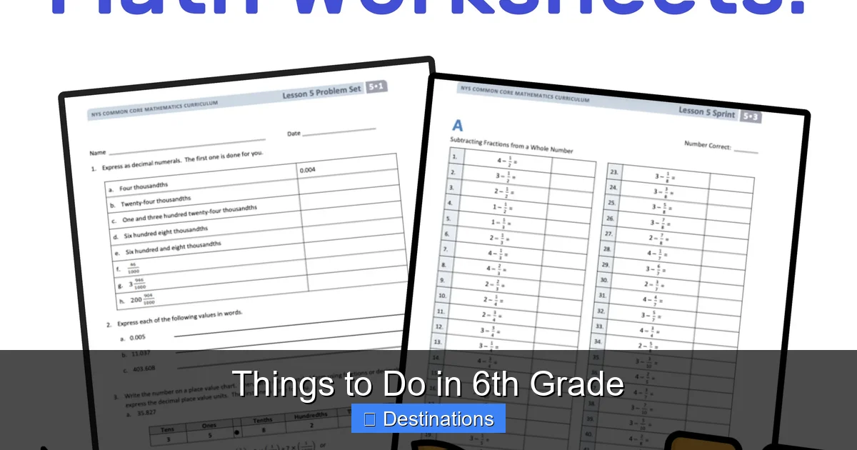 Things to Do in 6th Grade