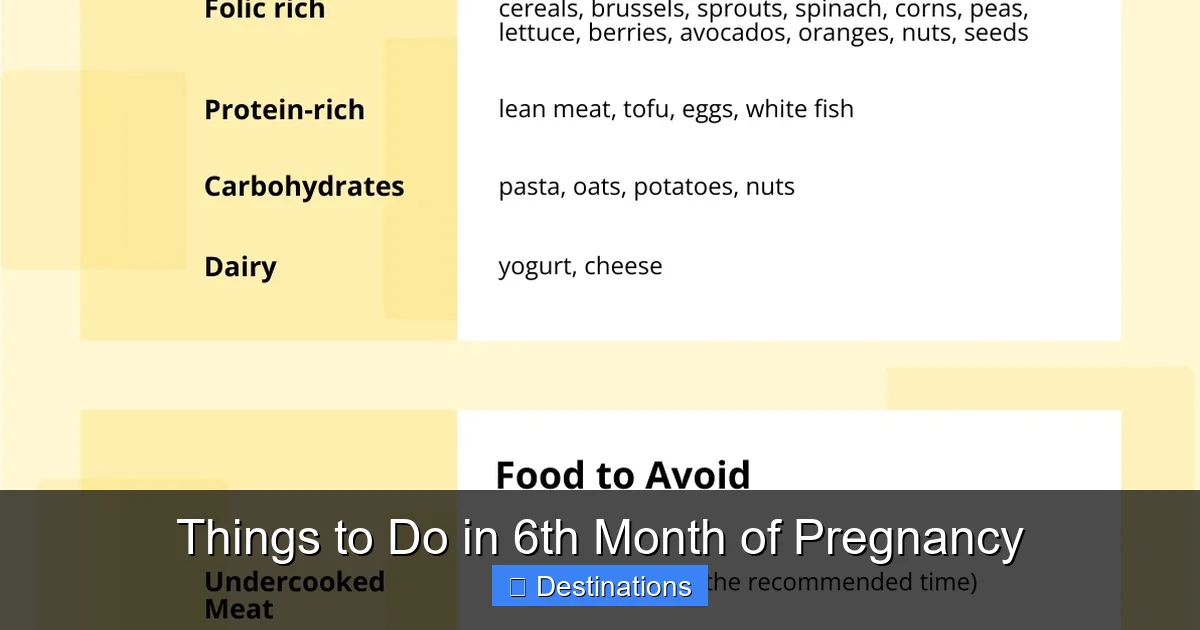 Things to Do in 6th Month of Pregnancy