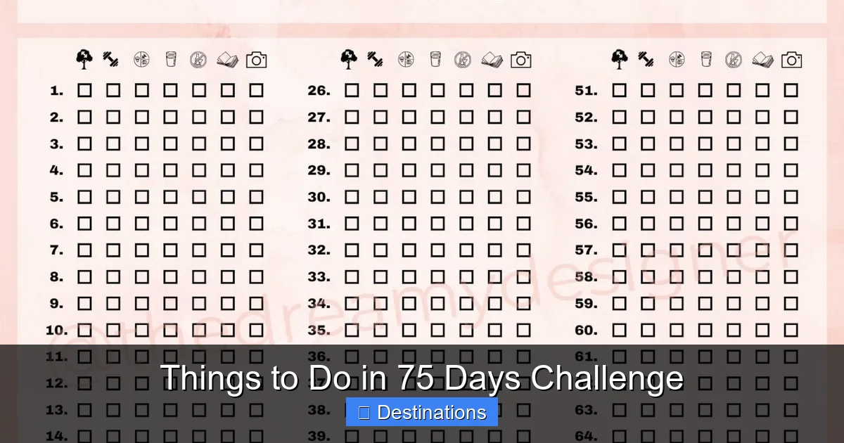 Things to Do in 75 Days Challenge