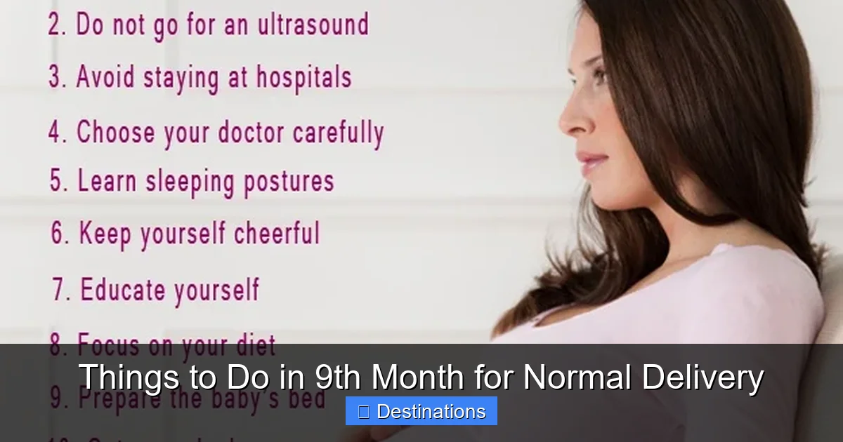 Things to Do in 9th Month for Normal Delivery