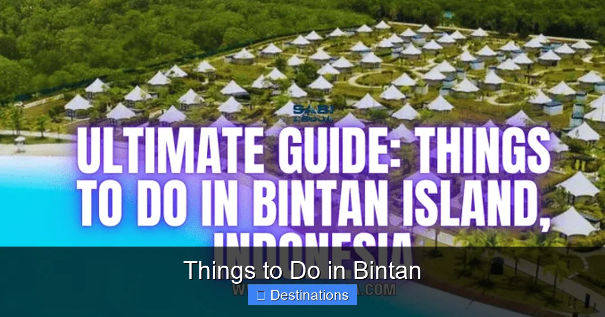 Things to Do in Bintan