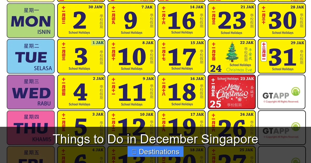 Things to Do in December Singapore