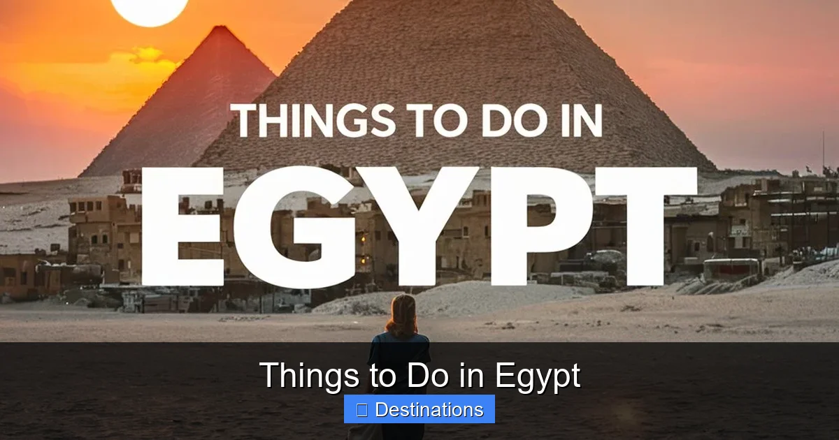 Things to Do in Egypt