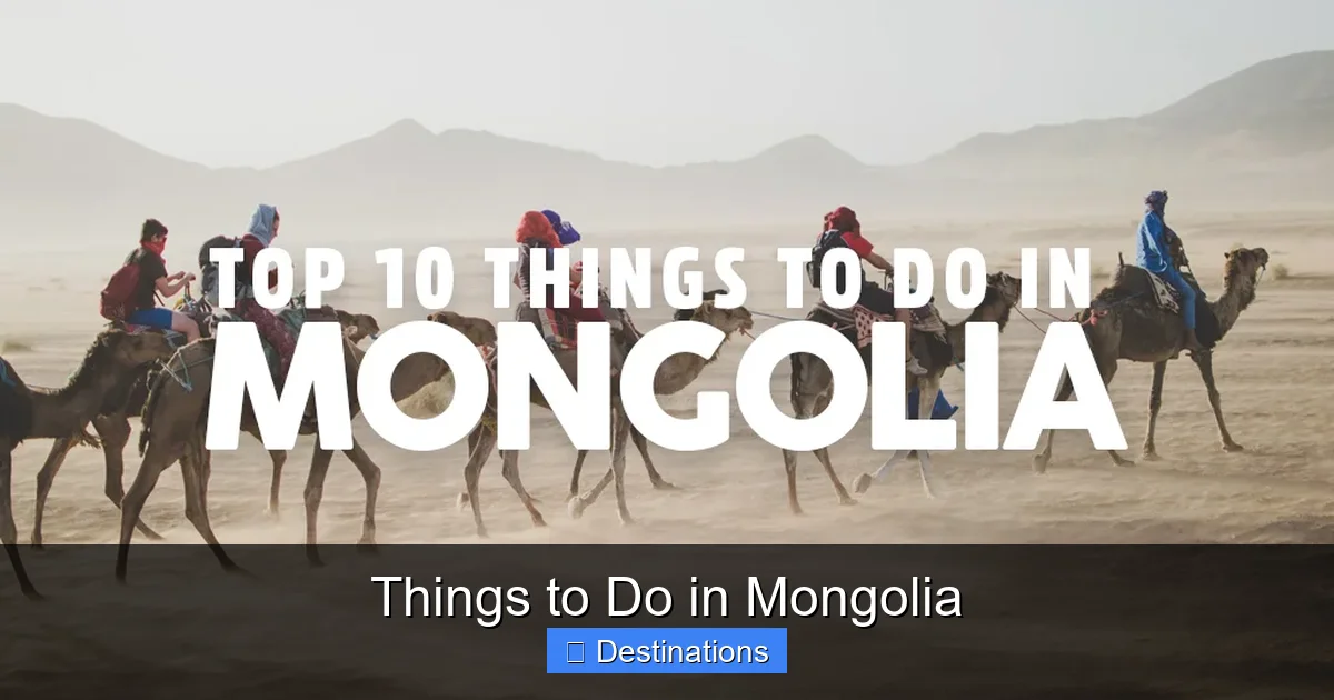 Things to Do in Mongolia