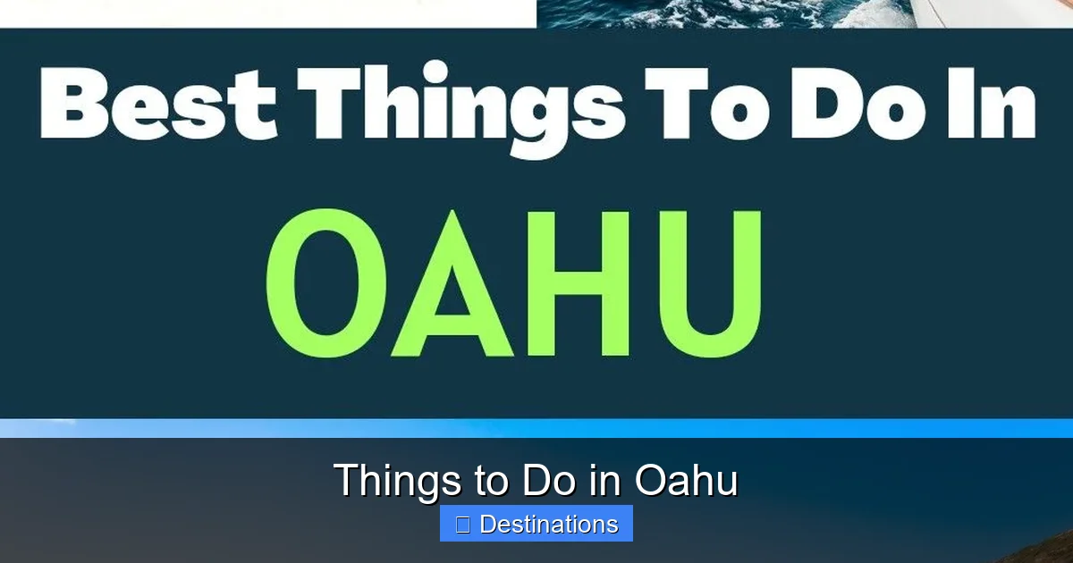 Things to Do in Oahu