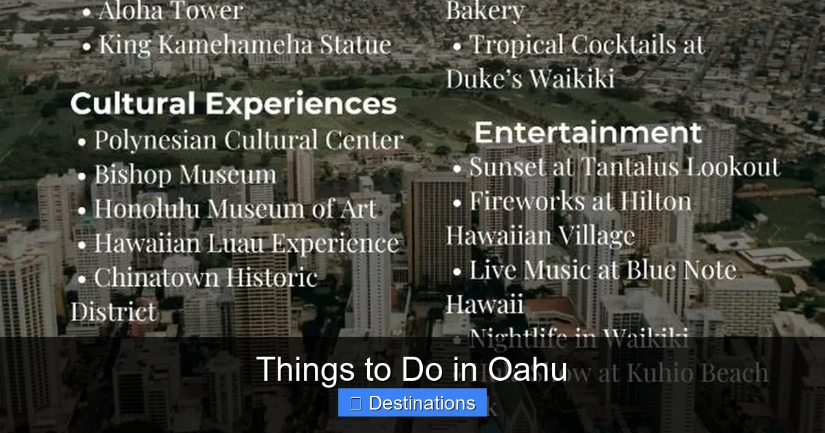 Things to Do in Oahu