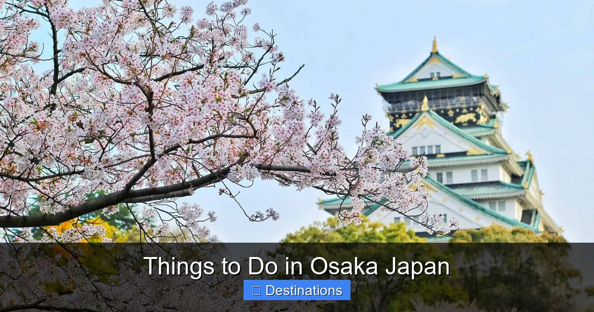 Things to Do in Osaka Japan