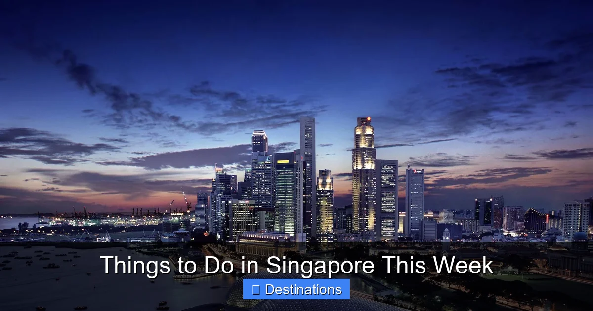 Things to Do in Singapore This Week