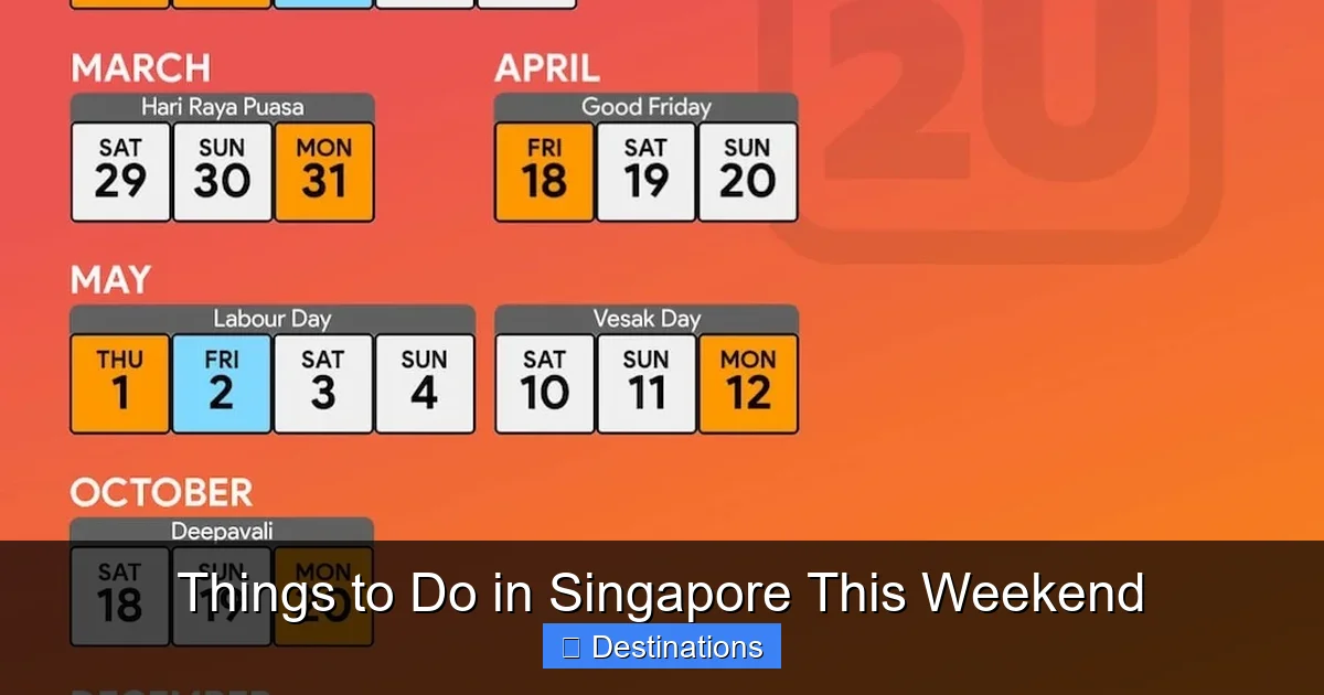Things to Do in Singapore This Weekend
