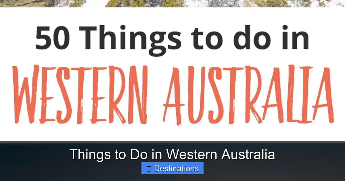 Things to Do in Western Australia