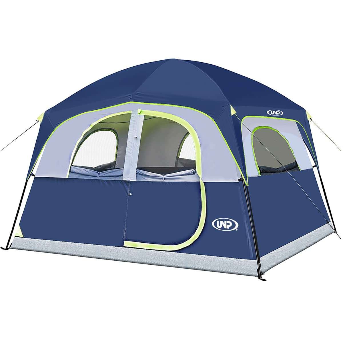 UNP Tents 6 Person Waterproof Windproof Easy Setup,Double Layer Family Camping T