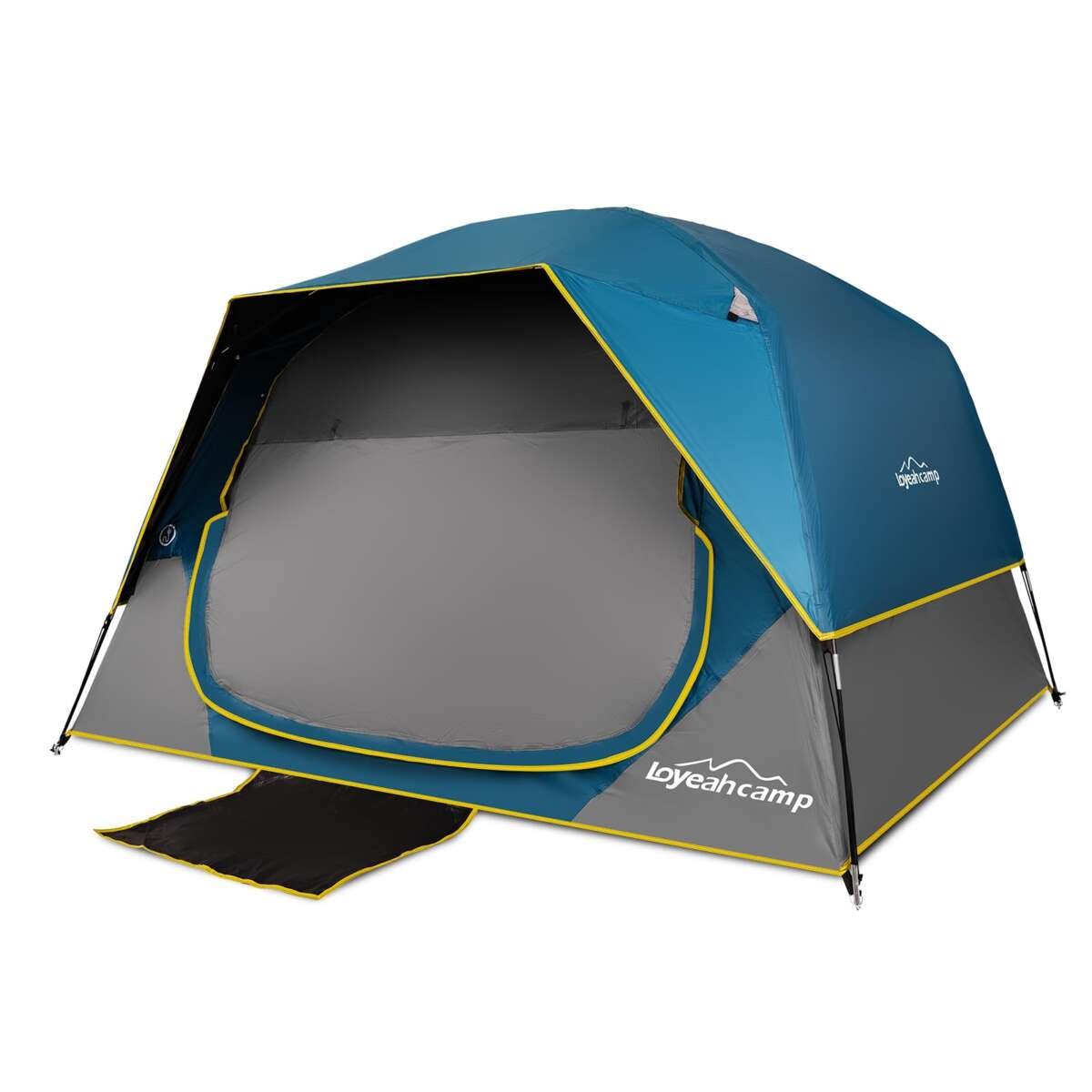 4/6 Person Blackout Camping Tent, Easy Setup Waterproof Family Dome Tent for Cam