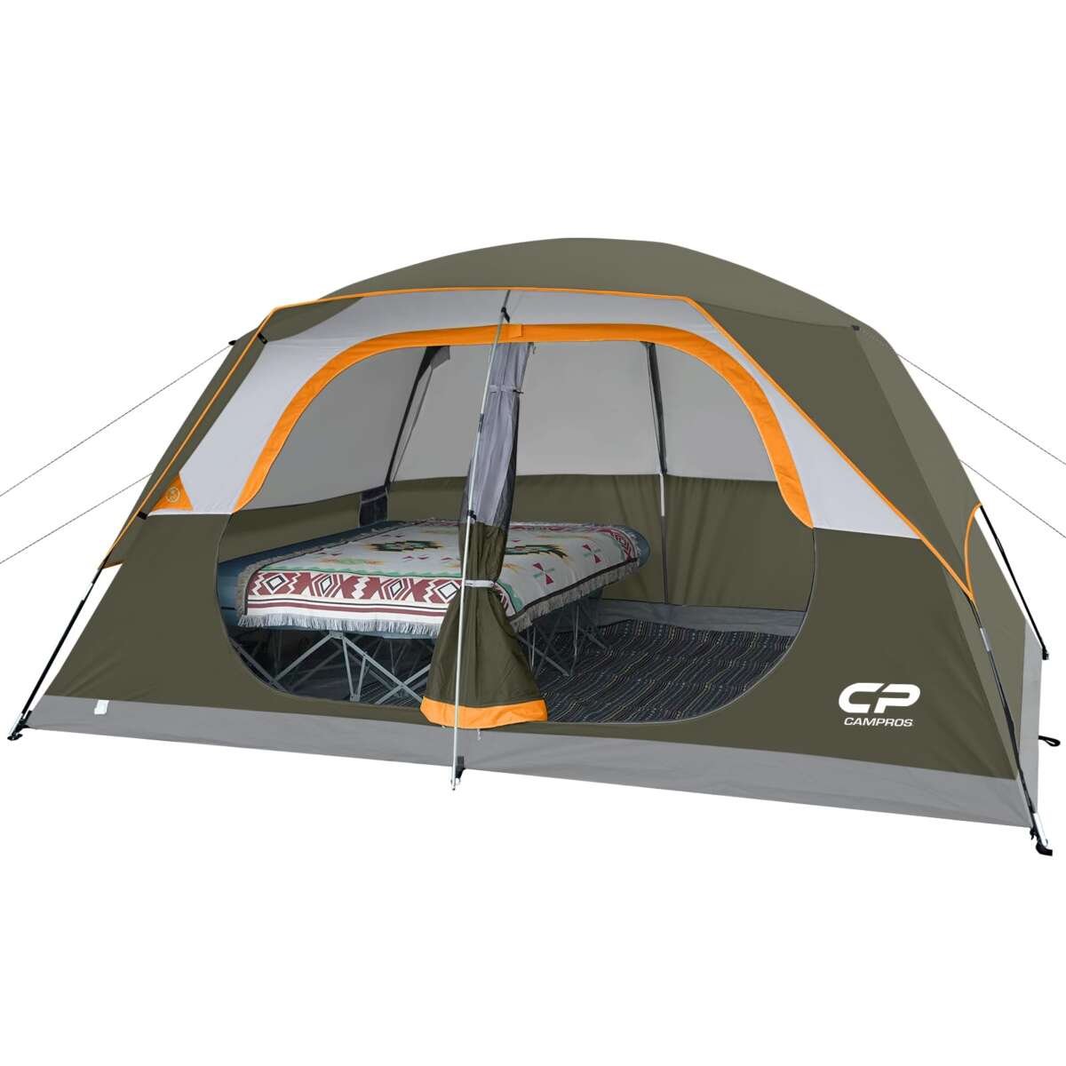 CAMPROS CP Upgraded 6/8 Person Camping Tents, Waterproof Windproof Family Tent w
