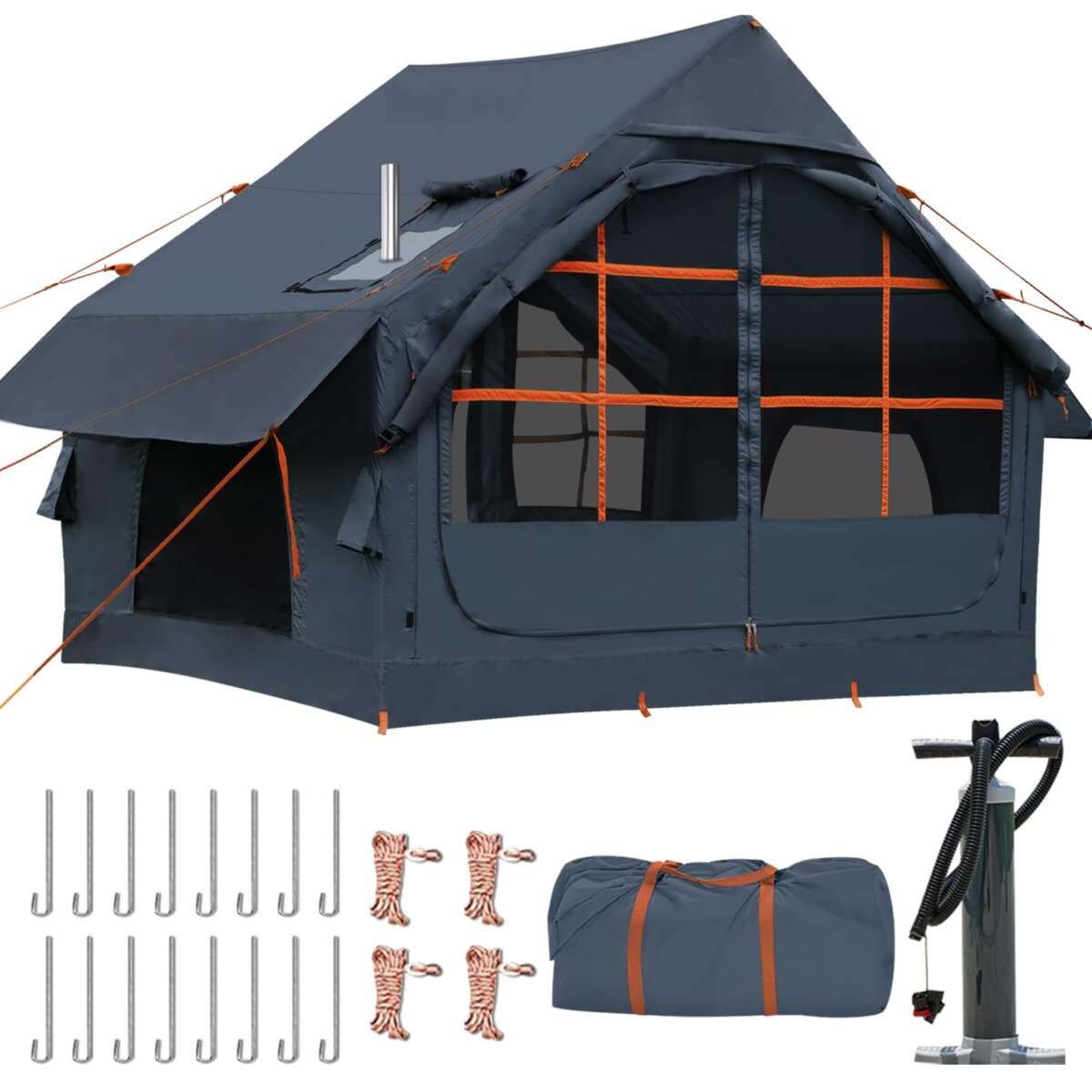 Inflatable Tents for Camping,Easy Blow Up Tent with Hand Pump,4 Seasons Waterpro