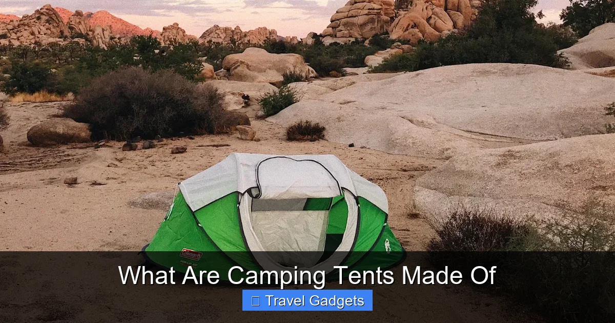 What Are Camping Tents Made Of