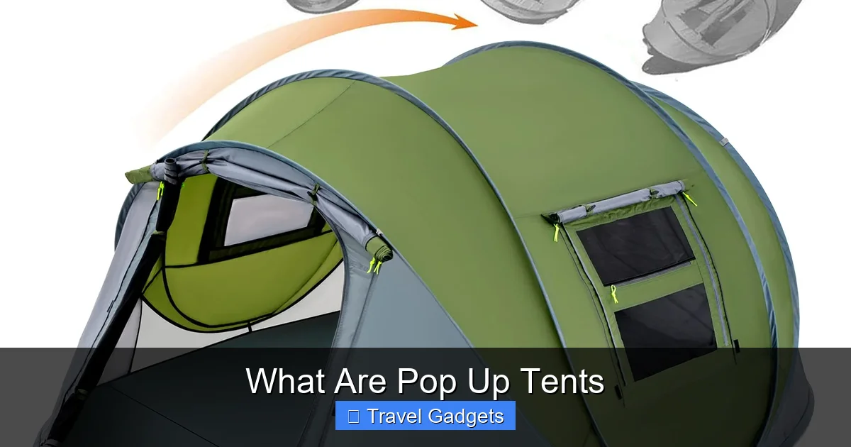 What Are Pop Up Tents