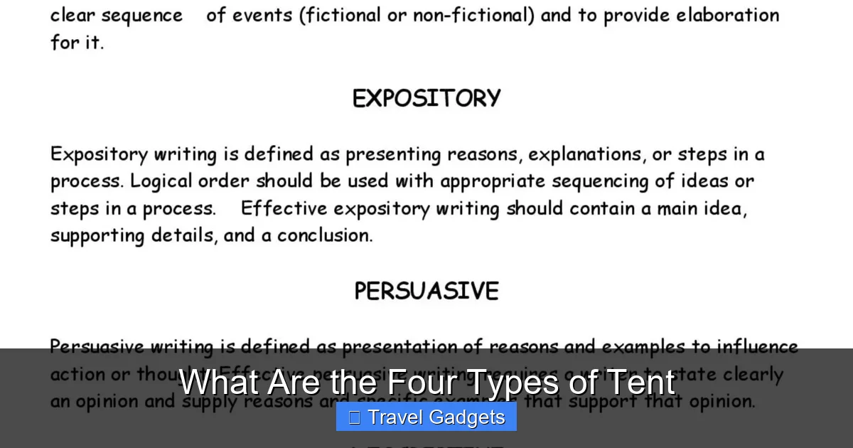 What Are the Four Types of Tent