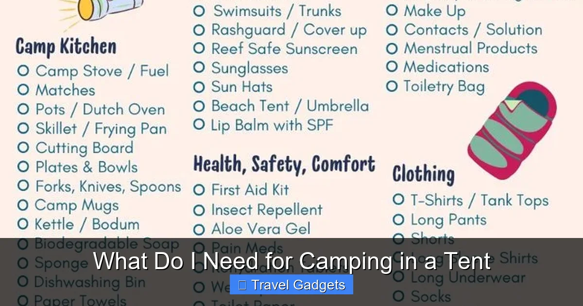What Do I Need for Camping in a Tent