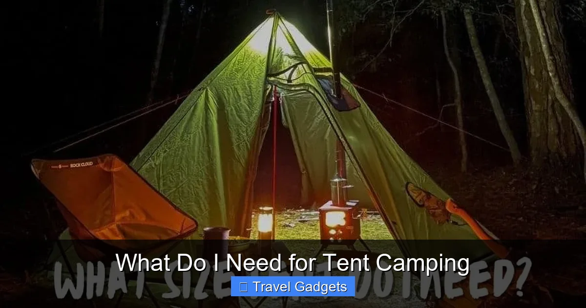 What Do I Need for Tent Camping