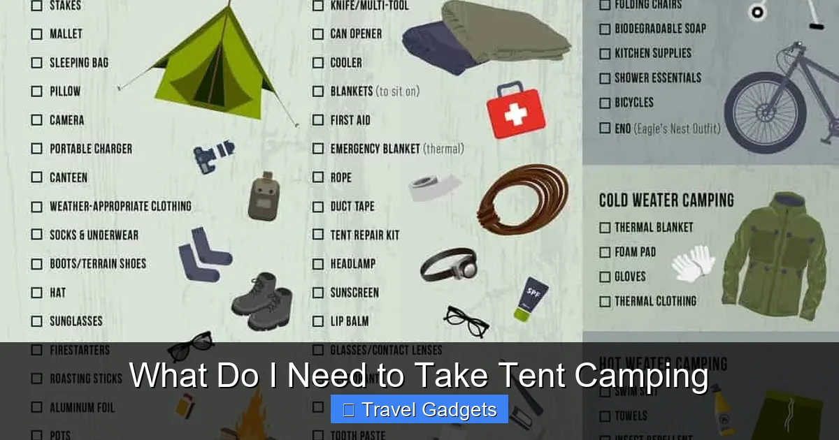 What Do I Need to Take Tent Camping