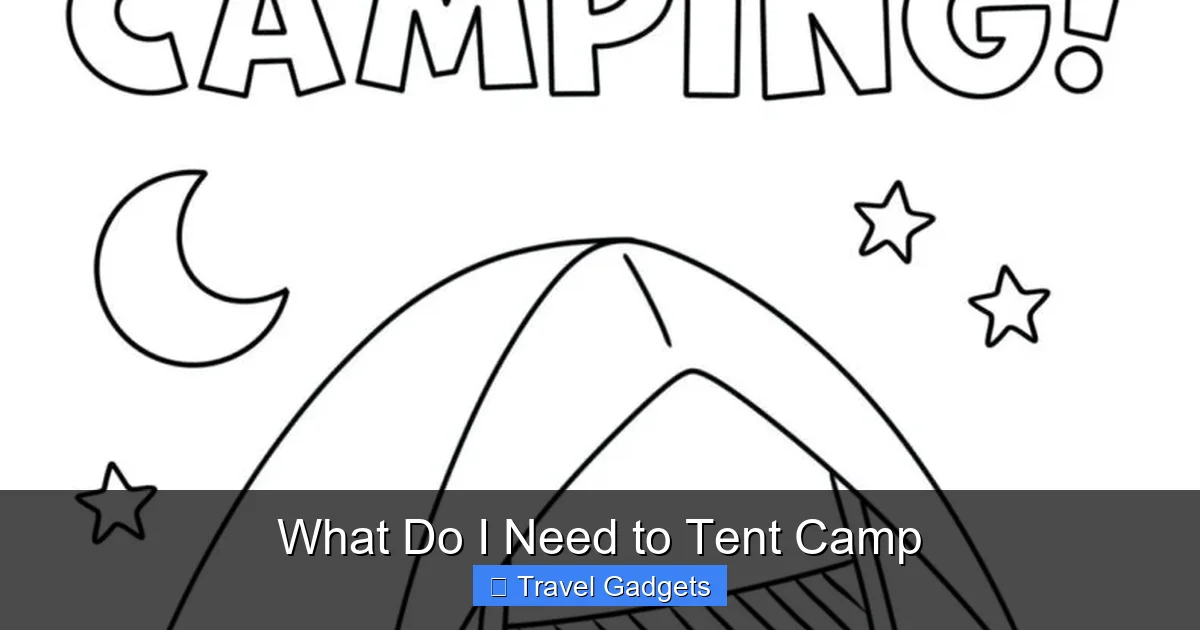 What Do I Need to Tent Camp