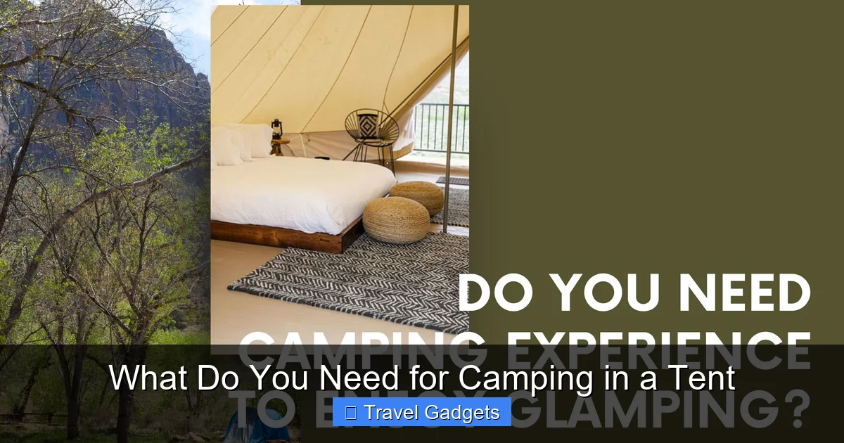 What Do You Need for Camping in a Tent