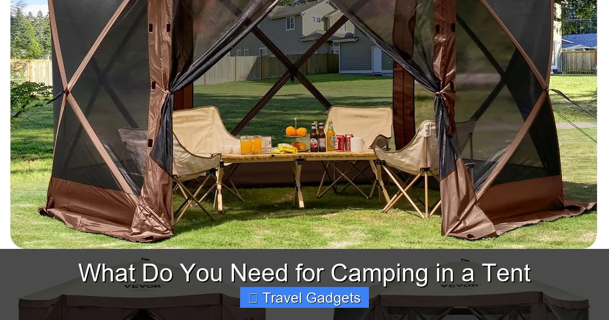 What Do You Need for Camping in a Tent