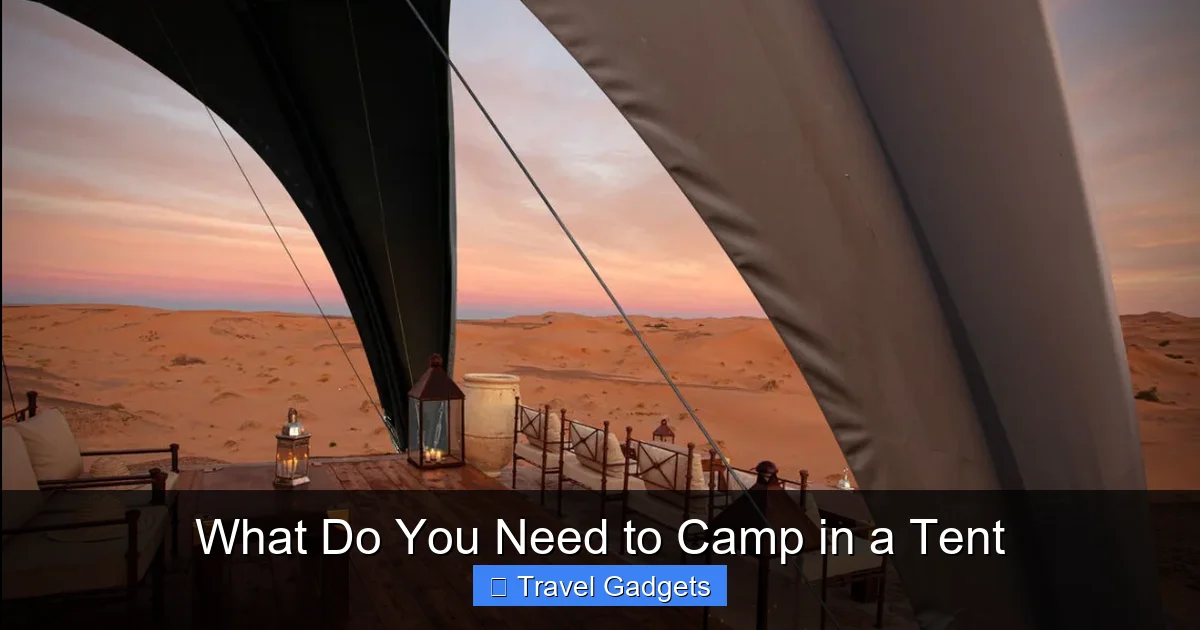 What Do You Need to Camp in a Tent