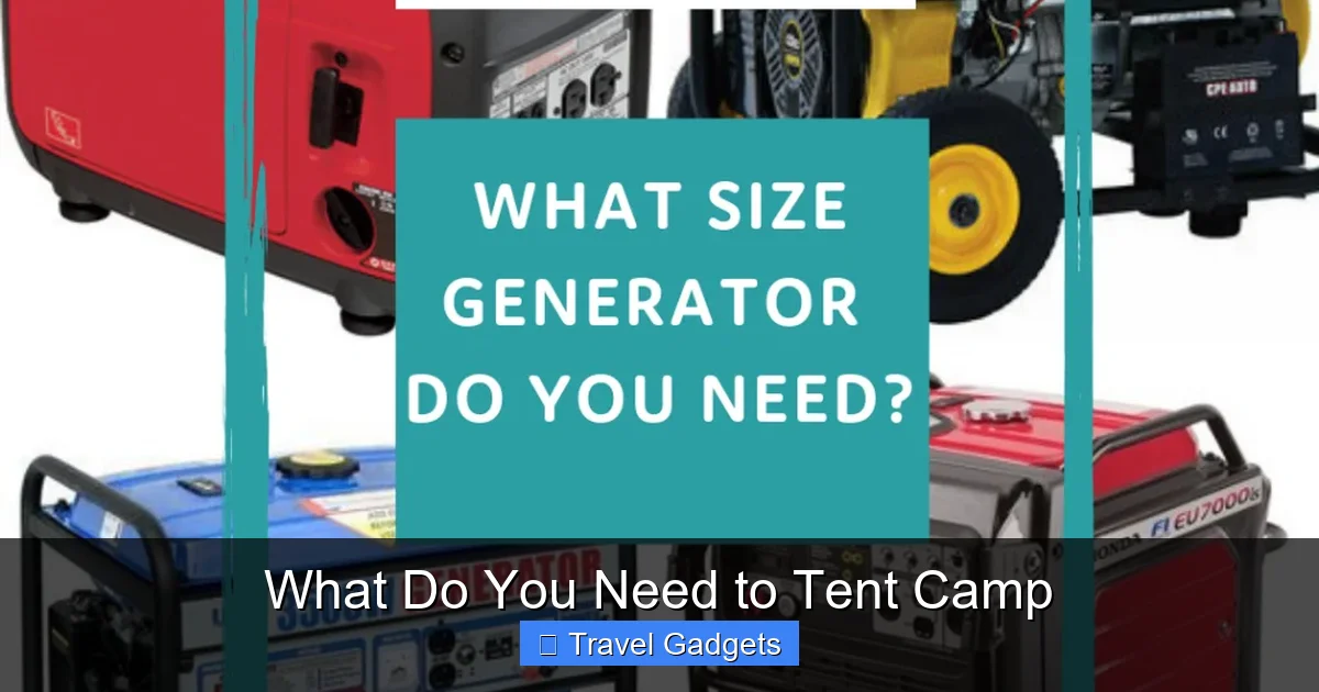 What Do You Need to Tent Camp