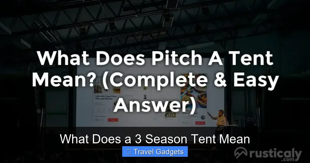 What Does a 3 Season Tent Mean