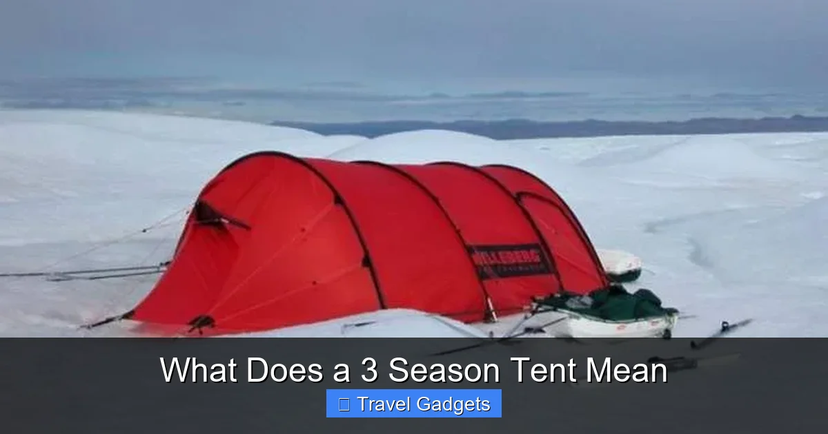 What Does a 3 Season Tent Mean