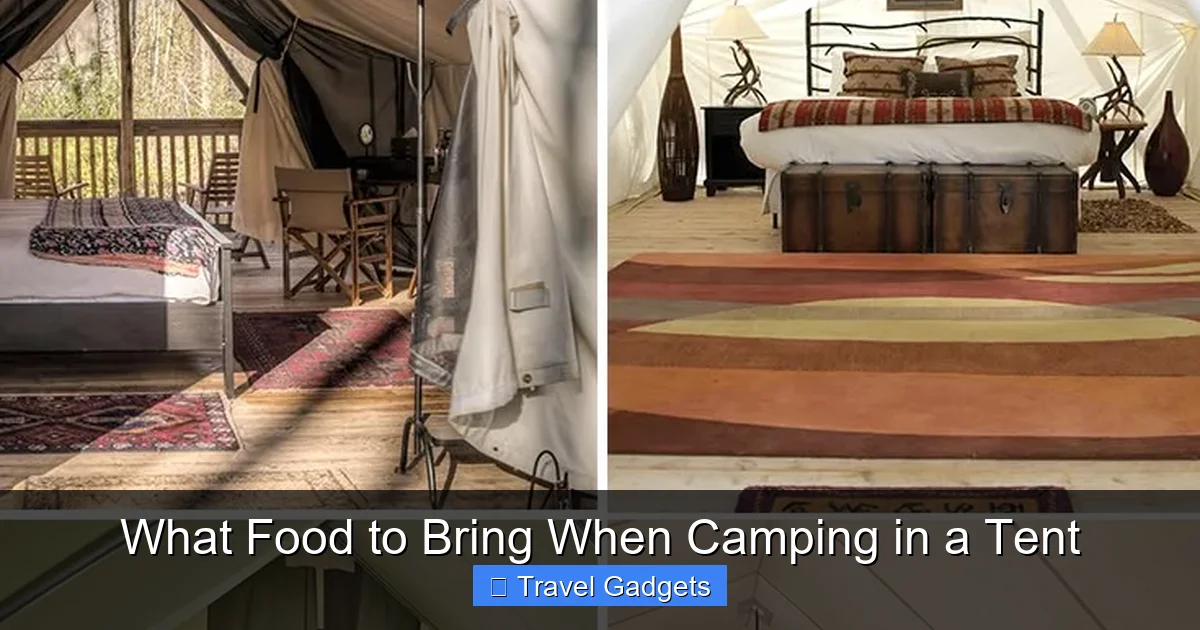 What Food to Bring When Camping in a Tent