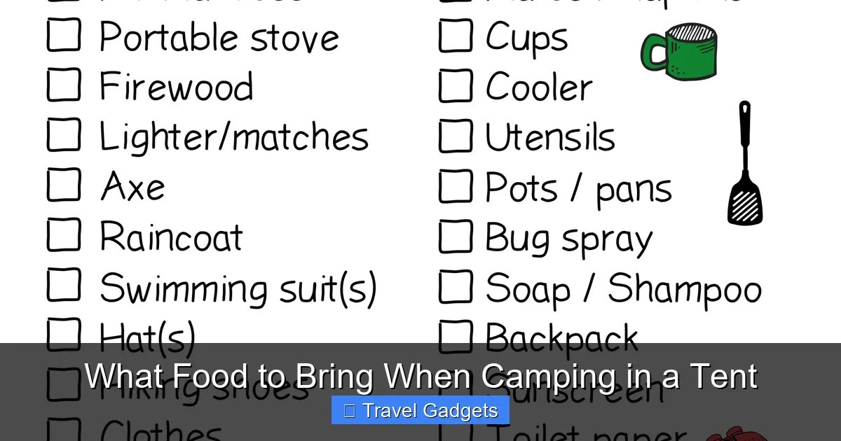 What Food to Bring When Camping in a Tent