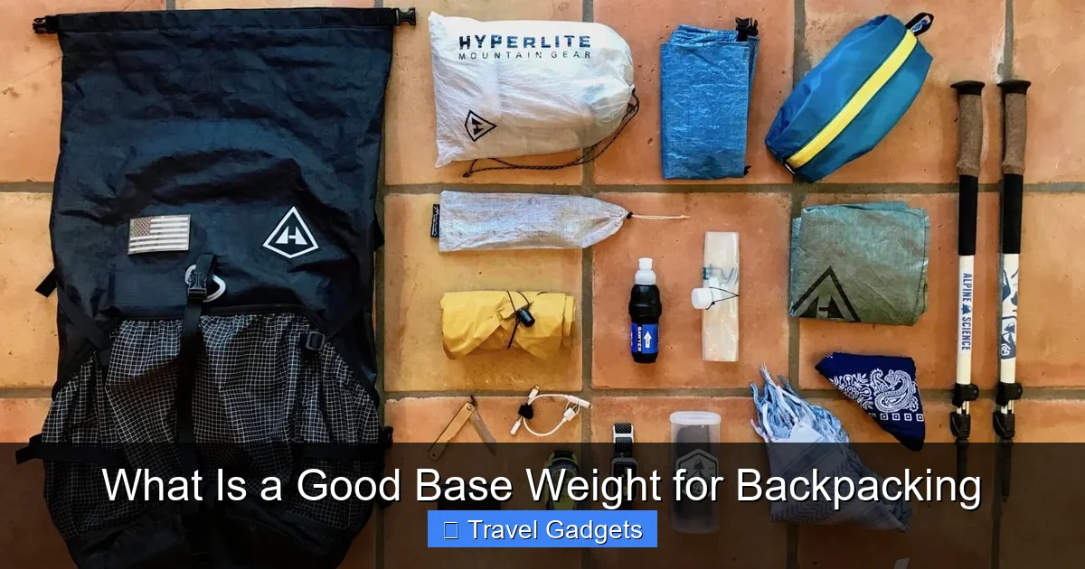 What Is a Good Base Weight for Backpacking