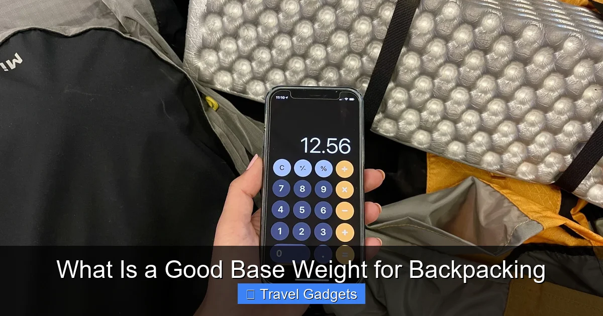 What Is a Good Base Weight for Backpacking