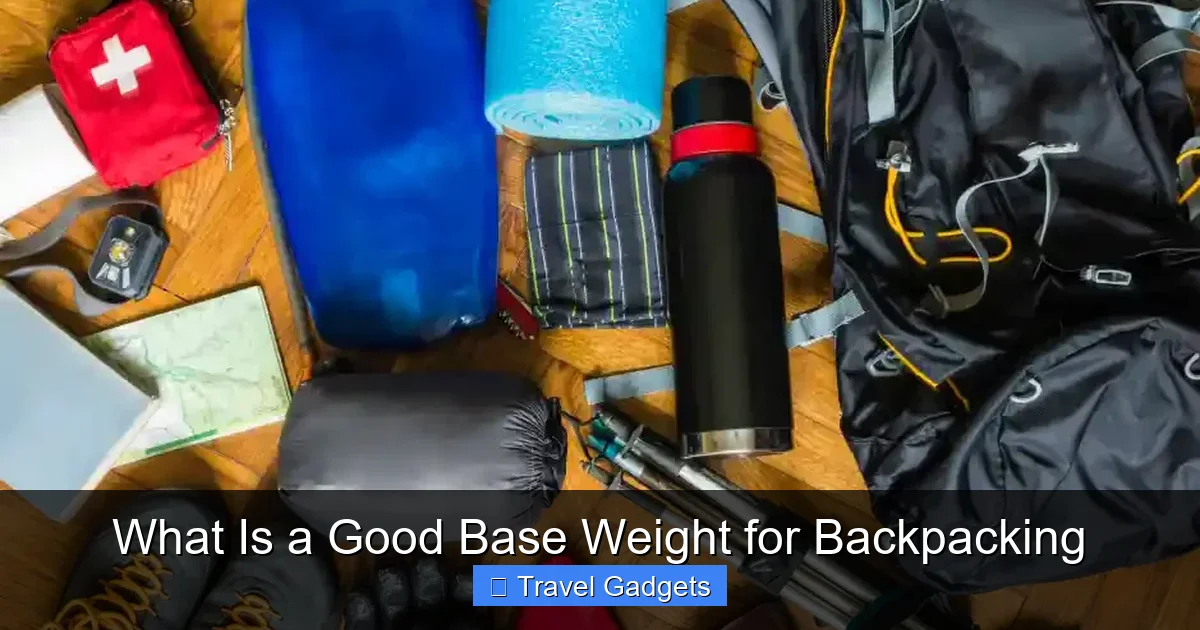 What Is a Good Base Weight for Backpacking