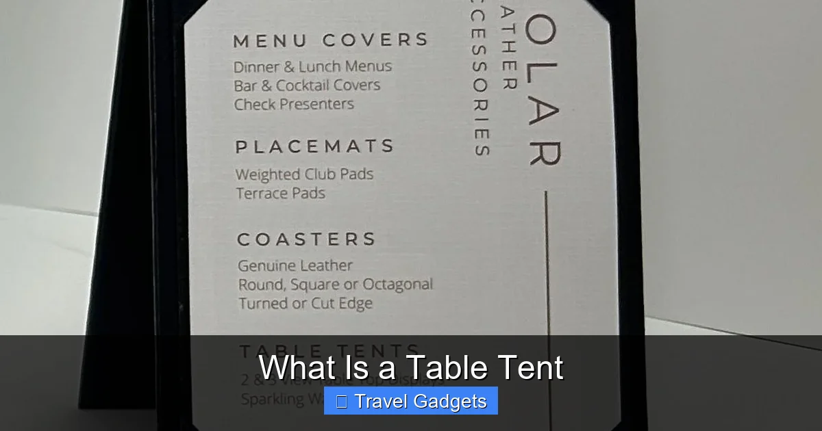 What Is a Table Tent