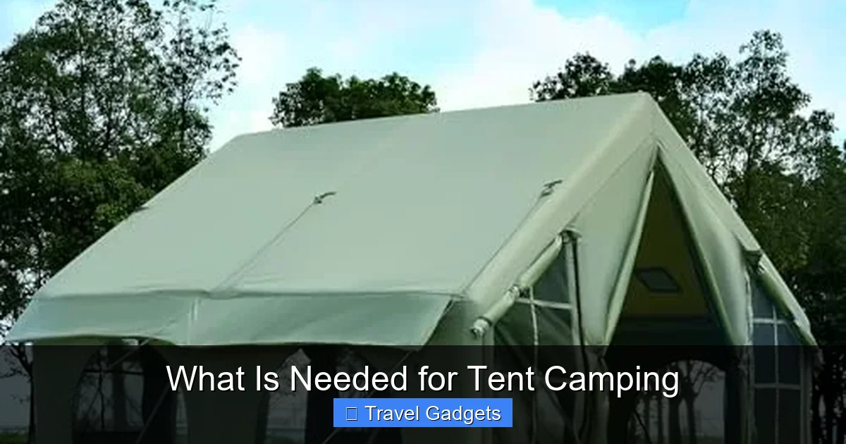 What Is Needed for Tent Camping