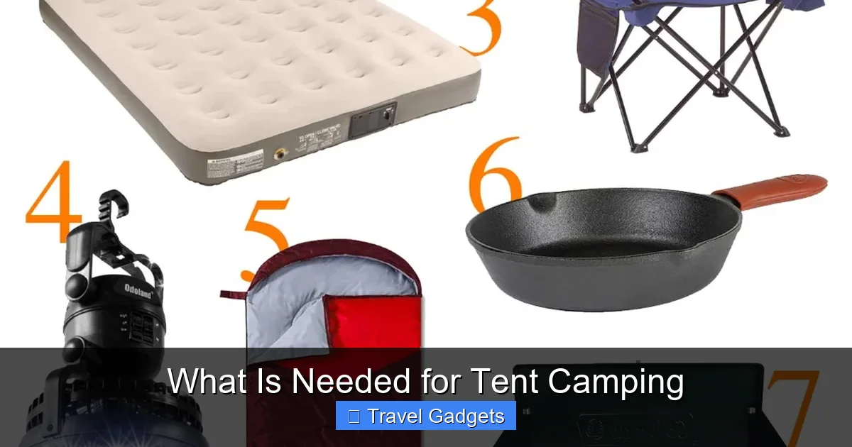 What Is Needed for Tent Camping