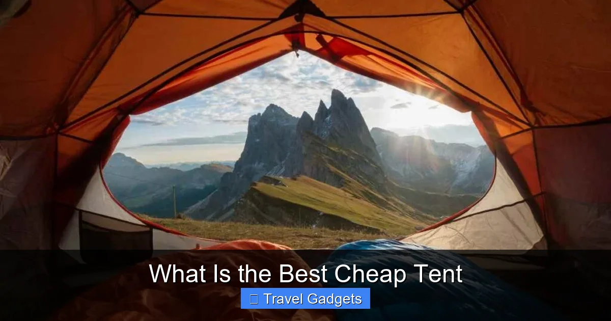 What Is the Best Cheap Tent